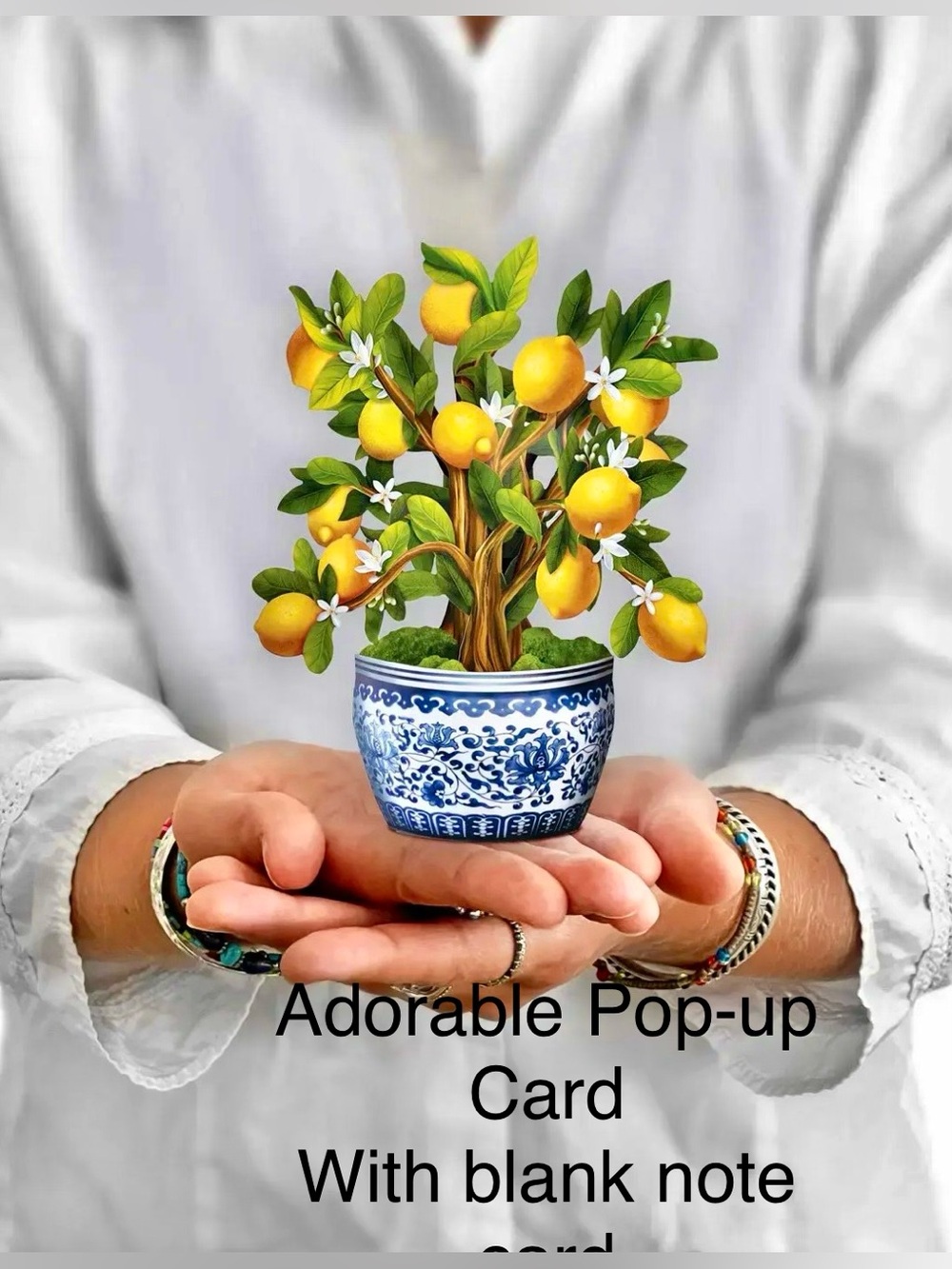 Pop up card New Mini Lemon Tree w/blank note card/write your own message